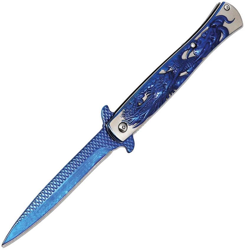 ElitEdge Stiletto Linerlock A/O Blue 10-A112BL by ElitEdge