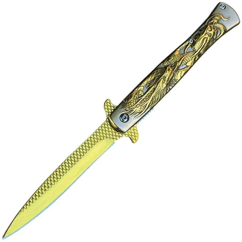ElitEdge Stiletto Linerlock A/O Gold 10-A112GD by ElitEdge