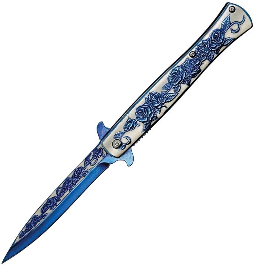 ElitEdge Stiletto Linerlock A/O Blue 10-A119BL by ElitEdge
