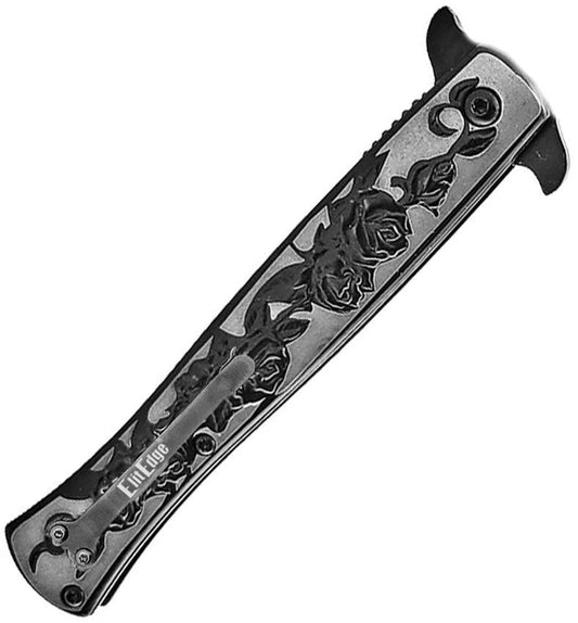 ElitEdge Stiletto Linerlock A/O Black 10-A119SB by ElitEdge