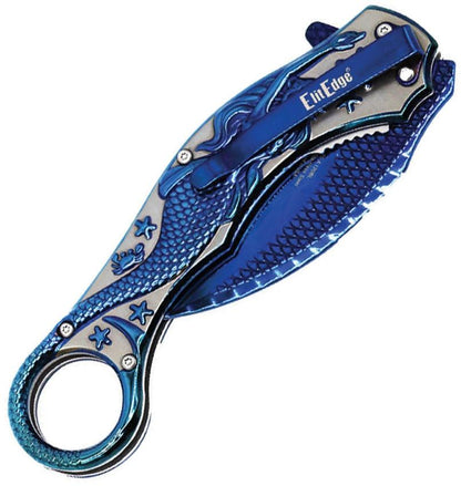 ElitEdge Mermaid Karambit Linerlock Blu 10-A120BL by ElitEdge