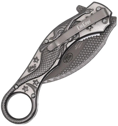ElitEdge Mermaid Karambit Linerlock Gry 10-A120GY by ElitEdge