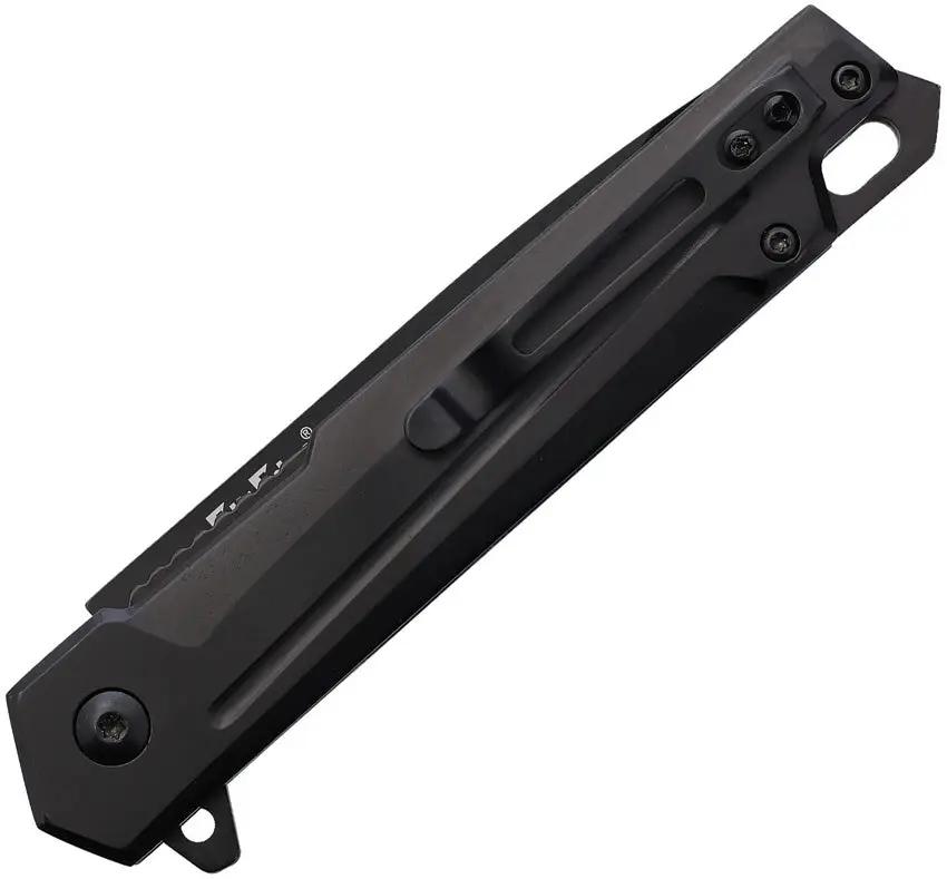 ElitEdge Linerlock A/O Black 10-A122BK - Assisted Opening Knife With Glass Breaker And Pocket Clip by ElitEdge
