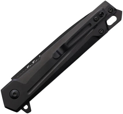 ElitEdge Linerlock A/O Black 10-A122BK - Assisted Opening Knife With Glass Breaker And Pocket Clip by ElitEdge