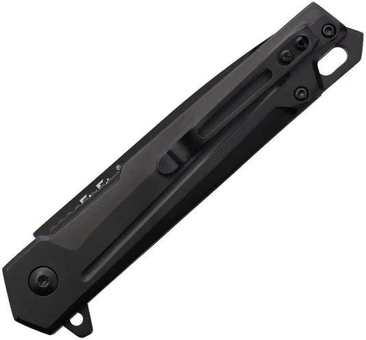 ElitEdge Linerlock A/O Black 10-A122BK - Assisted Opening Knife With Glass Breaker And Pocket Clip by ElitEdge