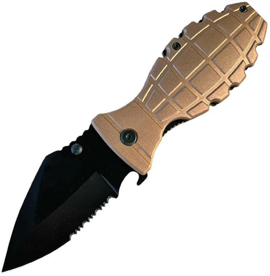 ElitEdge Grenade Linerlock A/O Tan 10-A133DT by ElitEdge