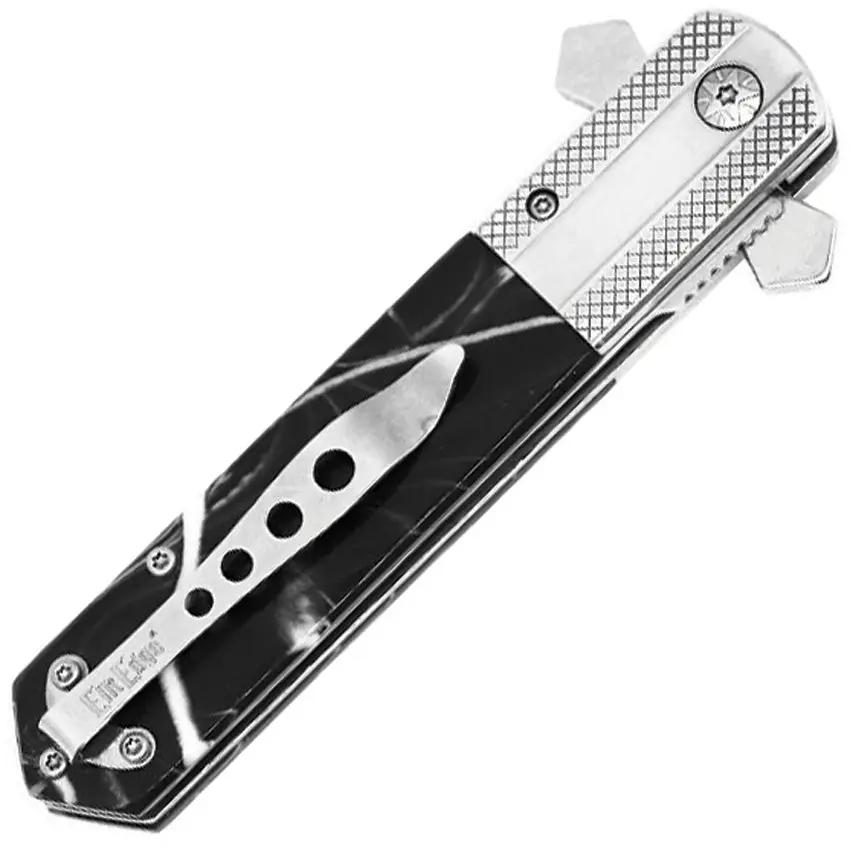 ElitEdge Knight Warrior Linerlock Black 10 A137BP - Assisted Opening, Satin 4 Inch Blade by ElitEdge