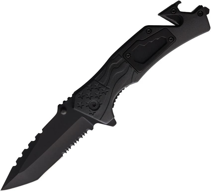 ElitEdge Rescue Linerlock A/O Black 10-A48BK by ElitEdge