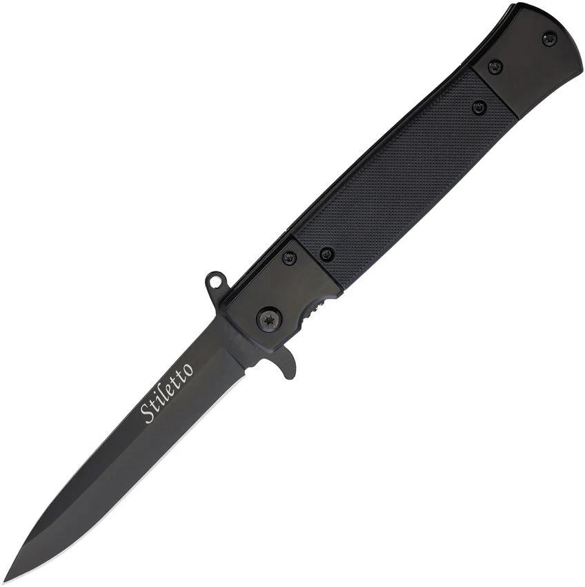ElitEdge Stiletto Linerlock A/O Black 10-A96BK by ElitEdge