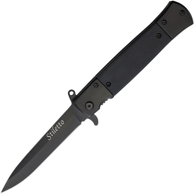 ElitEdge Stiletto Linerlock A/O Black 10-A96BK by ElitEdge