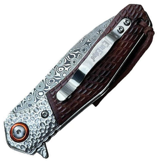 ElitEdge Linerlock Damascus 10-B004WD by ElitEdge