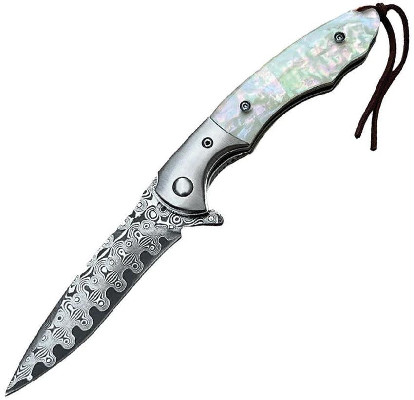 ElitEdge Linerlock Damascus 10-B005WP by ElitEdge