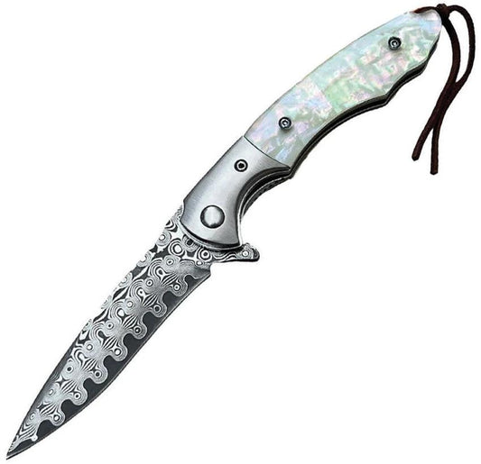 ElitEdge Linerlock Damascus 10-B005WP by ElitEdge