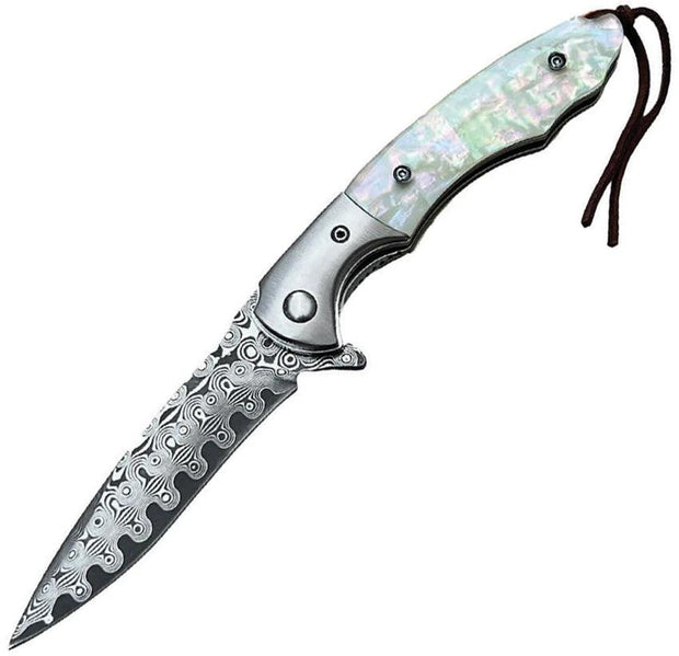 ElitEdge Linerlock Damascus 10-B005WP by ElitEdge