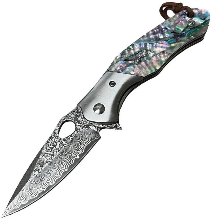 ElitEdge Linerlock Damascus 10-B009AB by ElitEdge