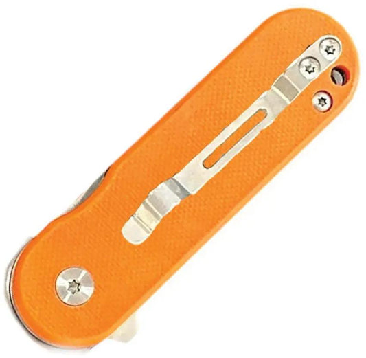 ElitEdge Small Linerlock Orange 10-B011OR - Orange G10 Handle With Satin Finish Drop Point Blade by ElitEdge
