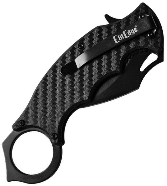 ElitEdge Karambit Linerlock CF 10-B020BKCF by ElitEdge