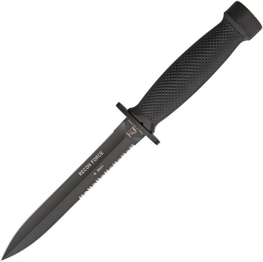 Eickhorn Solingen Recon Force Dagger 825107 Elite Tactical Dagger Black Partially Serrated Spring Steel Blade For Pros by Eickhorn Solingen