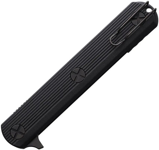 Ek EK Linerlock EK201 - 4 Inch S35VN Blade Black Glass Filled Nylon Handle Extended Tang Lanyard Hole Pocket Clip by Ek