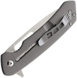 EKA Classic 8 Framelock Knife With Satin 12C27 Blade And Gray Titanium Finish Handle For EDC Enthusiasts by EKA