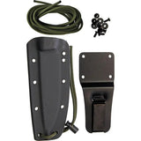 EKA RTG-1 Fixed Blade Knife One-Piece Build 1095HC Black Rugged Paracord Wrapped Handle Kydex Sheath Outdoor Survival by EKA