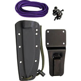 EKA RTG-1 Fixed Blade Knife Outdoorsmen Durable 1095HC One-Piece Black Blade Lanyard Hole Kydex Sheath by EKA
