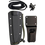 EKA RTG-1 Fixed Blade Knife For Outdoors 10.5in Overall One-Piece 1095HC OD Green Blade Paracord Wrap Kydex Sheath by EKA