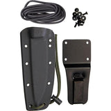 EKA RTG-1 Fixed Blade Knife Gray 1095HC One-Piece, Lanyard Hole, Paracord Wrap, Kydex Sheath for Outdoorsmen by EKA