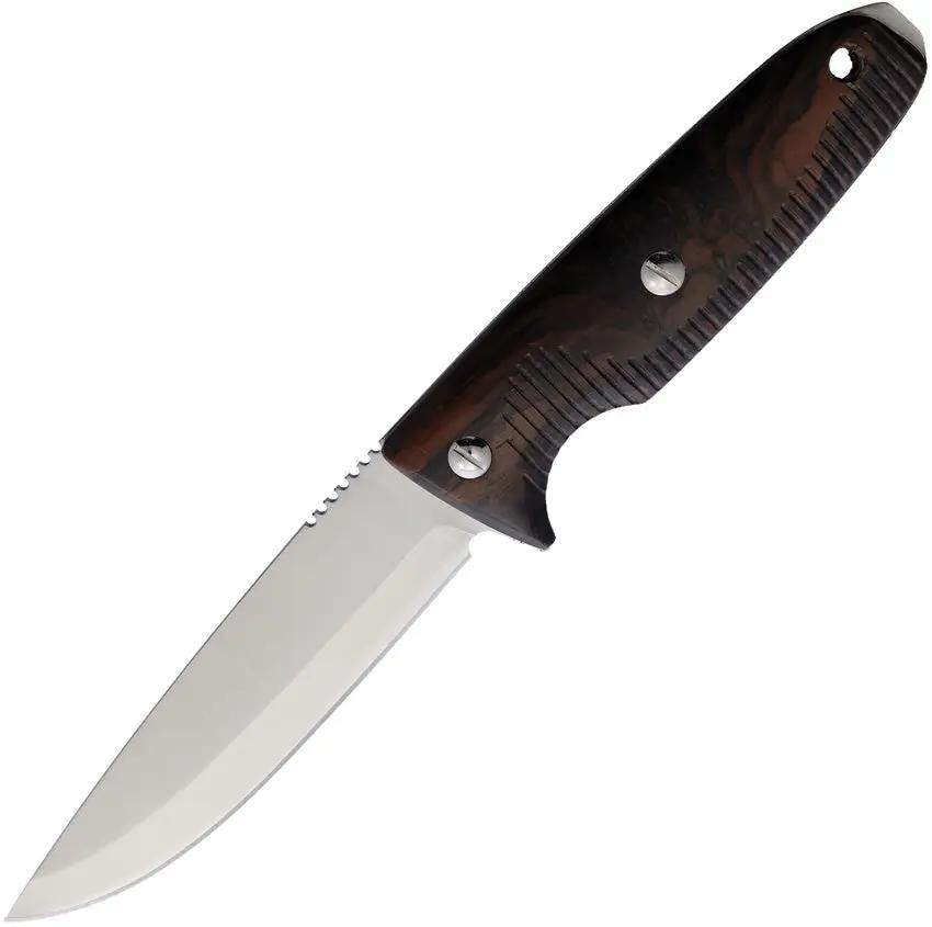 EKA Nordic W12 Wood Knife 9 Inch Drop Point 12C27 Steel Bubinga Handle For Outdoor Enthusiasts by EKA