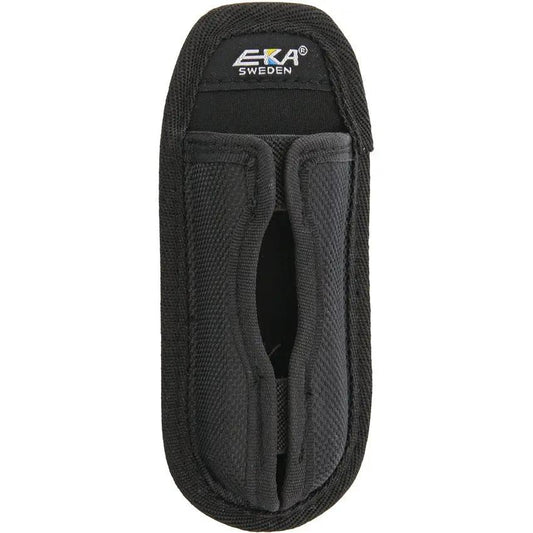 EKA Swede 88 Lockback Knife With 12C27 Stainless Blade, Black Rubber Handle, Lanyard Hole, Belt Sheath For Campers by EKA