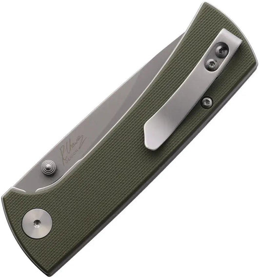 EIKONIC RCK9 Linerlock OD G10 100SGN - Durable Stonewashed D2 Tool Steel Blade For Everyday Carry by EIKONIC