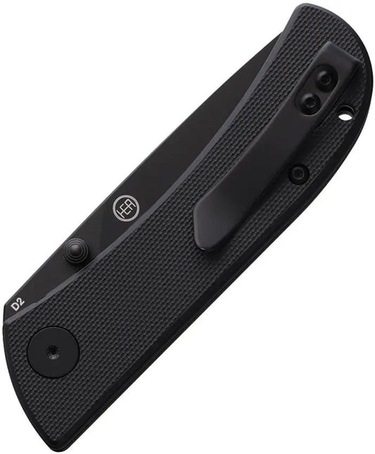 EIKONIC Fairwind Linerlock Knife - Black PVD D2 Blade with Partial Serrations and G10 Handle by EIKONIC