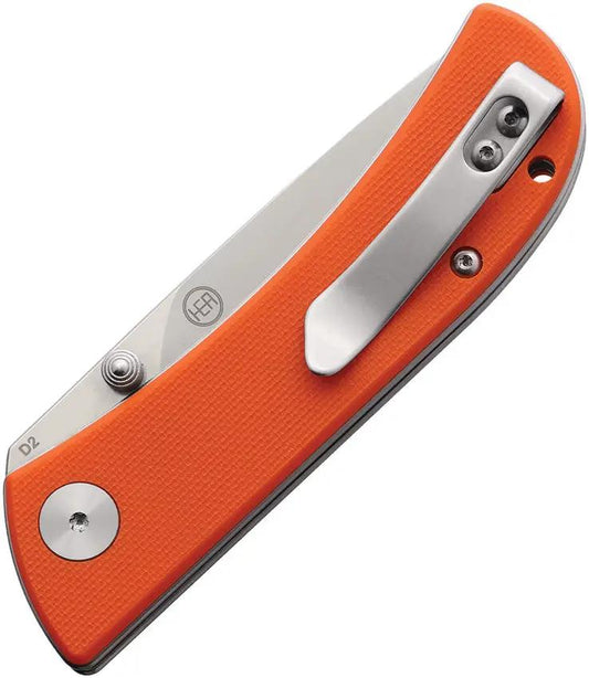 EIKONIC Fairwind Linerlock Orange 220SOR - D2 Tool Steel Blade With Orange G10 Handle by EIKONIC