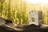 EmberLit Ultra Light Titanium Stove - Ultralight Packable No Fuel Required Sturdy For Any Pot by EmberLit