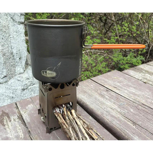 EmberLit FireAnt Camping Stove - Stainless Steel Construction, Supports Dutch Oven, Ultralight 6.5 Oz, Multi Fuel by EmberLit