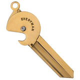 Everyman Porter Key Knife 2.0 Brass - Click Lock Blade With Dual Layer Bottle Opener And Reinforced Keyring by Everyman