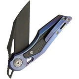 EOS Urchin Friction Folder Flame Nitro V DLC - Black Blade With Flame Anodized Titanium Handle And Carbon Fiber Inlay by EOS