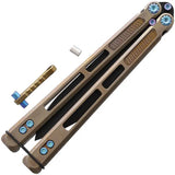 EOS Trident Bronze Blue - CPM S30V Blade With Bronze Stonewash Titanium Handle And Blue Accents by EOS