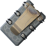 EOS 3.0 Lite Wallet Gun Metal - RFID Blocking Hex Pattern With Built-In Bottle Opener And Titanium Money Clip by EOS