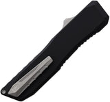 EOS Auto Harpoon OTF Black - Automatic Opening CPM 20CV Stainless Tanto With Black Anodized Aluminum Handle by EOS