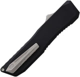 EOS Auto Harpoon OTF Black - Automatic Opening Dagger With Satin MagnaCut Blade And Black DLC Aluminum Handle by EOS