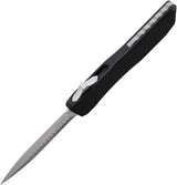 EOS Auto Harpoon OTF Black - Automatic Opening Dagger With Satin MagnaCut Blade And Black DLC Aluminum Handle by EOS