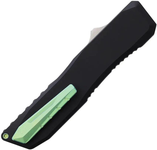 EOS Auto Harpoon OTF Dagger - MagnaCut Double-Edge Blade, 3.75in, 2-Tone Satin Finish, Black Aluminum Handle by EOS