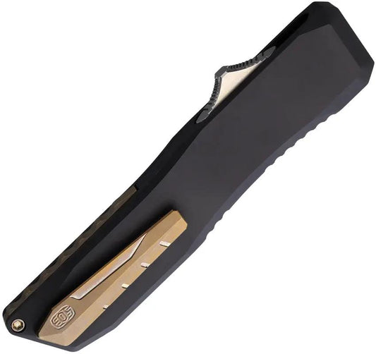 EOS Auto Harpoon OTF Dagger - MagnaCut Steel Blade With Carbon Fiber Onlay And Black Aluminum Handle by EOS