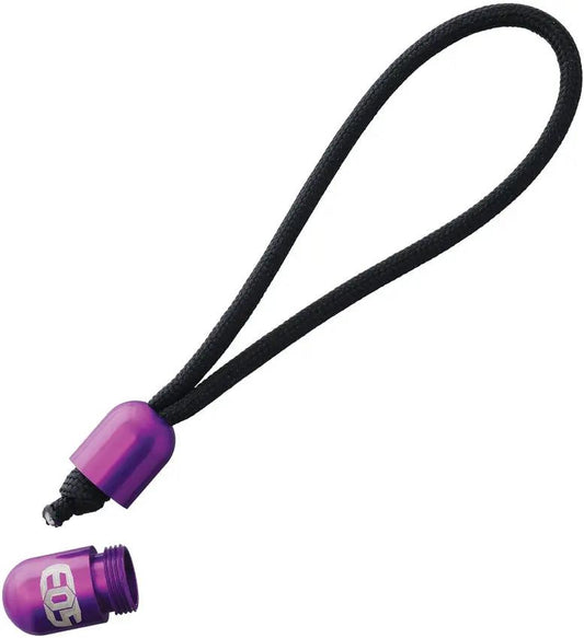 EOS Pill Bead Lanyard - Conceals Knot With Two-Piece Screw Bead, Aluminum Construction, Purple by EOS