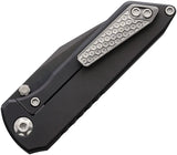EOS Micro Surgeon Framelock Black - CTS XHP Wharncliffe Blade With Black Titanium Handle by EOS