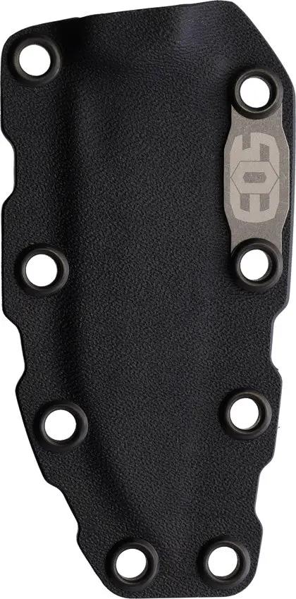 EOS Sandshark Fixed Blade Flame Anodized Handle - Satin AEB-L Blade Full Tang Outdoor EDC Knife by EOS