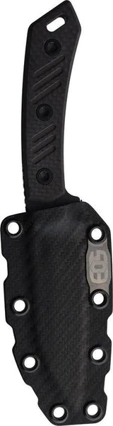 EOS Sandshark Fixed Blade Knife - 3.5 Inch Black Titanium Coated AEB-L Blade, Full Tang, G10 and CF Handle, Kydex Sheath by EOS