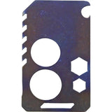 EOS Knife Card Ti Flame - Titanium Multi-Tool Card With Bottle Opener Lanyard Loop Wrenches Plain And Serrated Edges by EOS