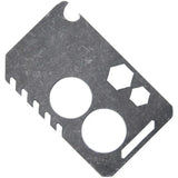 EOS Knife Card Raw Finish Titanium Construction - Bottle Opener Lanyard Loop With Serrated Edge And Wrench Set by EOS